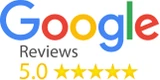 Google Reviews, 5.0 stars