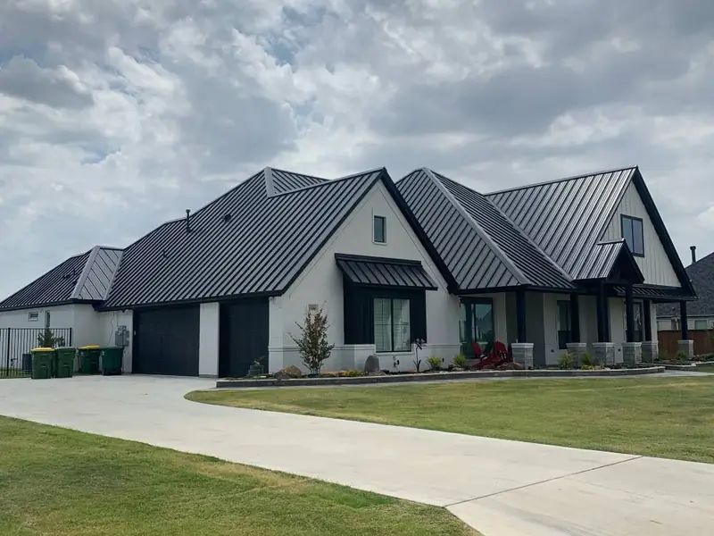 A finished roof replacement by Dimensional Pro Construction